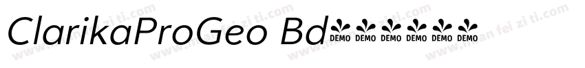 ClarikaProGeo Bd字体转换